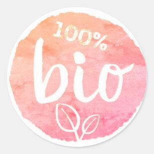 Pegatina Redonda Bio Pink