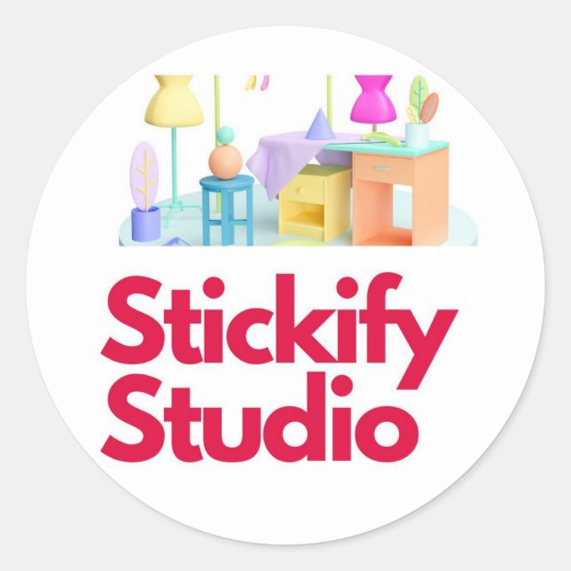 Pegatina Redonda Biodescripción (para tienda o perfil): (Anverso)