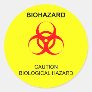 PEGATINA REDONDA BIOHAZARD