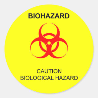 PEGATINA REDONDA BIOHAZARD