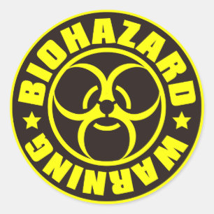 PEGATINA REDONDA BIOHAZARD
