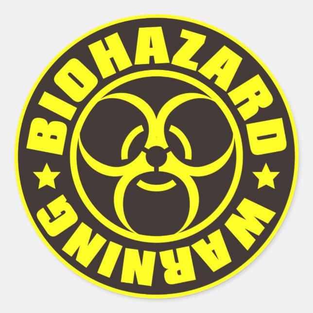 PEGATINA REDONDA BIOHAZARD (Anverso)