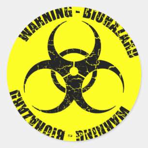 Pegatina Redonda Biohazard
