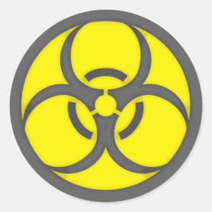 PEGATINA REDONDA BIOHAZARD