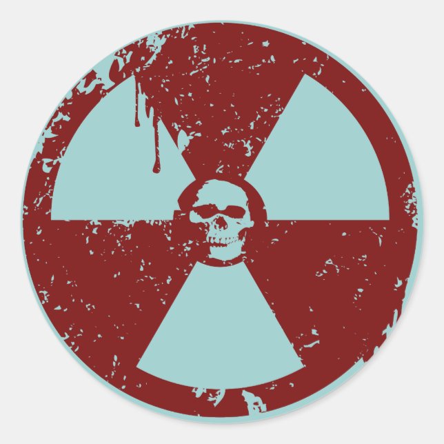 Pegatina Redonda BioHazard (Anverso)