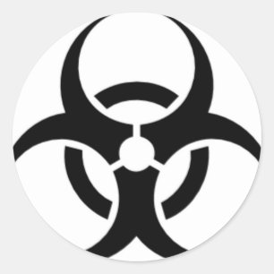 Pegatina Redonda Biohazard 03