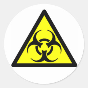 Pegatina Redonda Biohazard 04