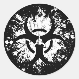 Pegatina Redonda Biohazard-Splat