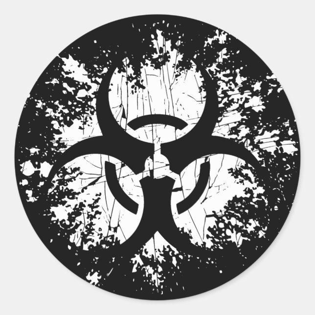 Pegatina Redonda Biohazard-Splat (Anverso)
