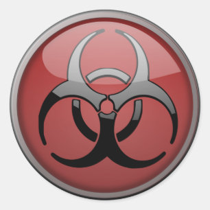 Pegatina Redonda BioHazard Tóxico