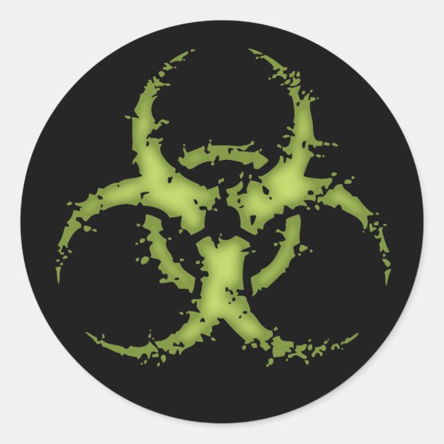 Pegatina Redonda Biohazard-xdist (Anverso)