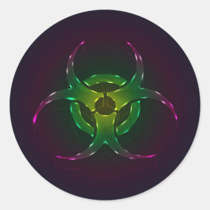 Pegatina Redonda Bioriesgo