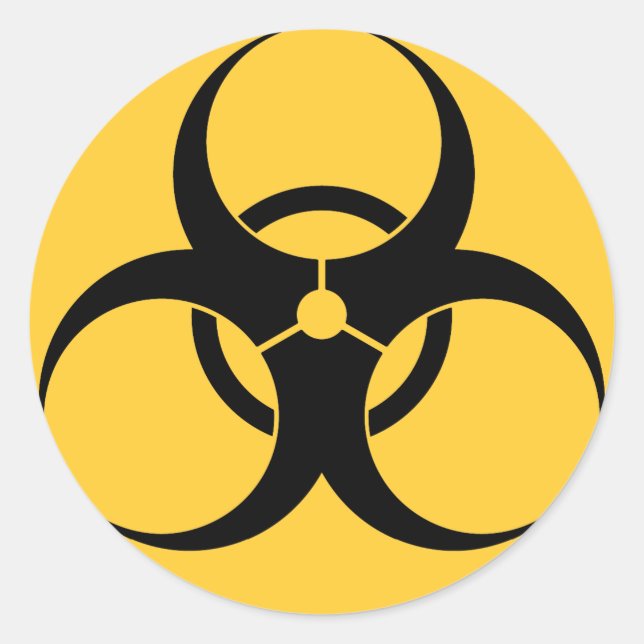 Pegatina Redonda Bioriesgo (Anverso)