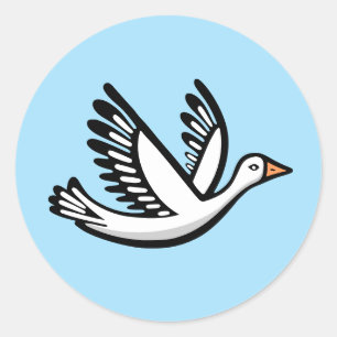 Pegatina Redonda Bird