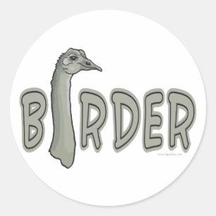 Pegatina Redonda Birder