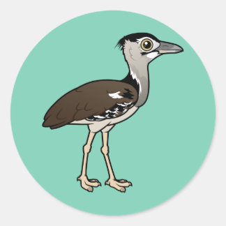 Pegatina Redonda Birdorable Kori Bustard