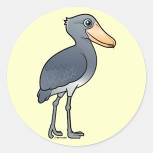 Pegatina Redonda Birdorable Shoebill