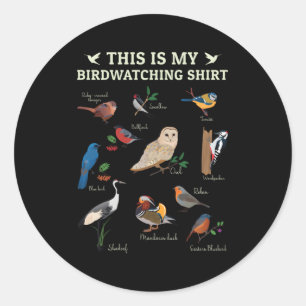 Pegatina Redonda Birdwatcher Birdwatcher Birder