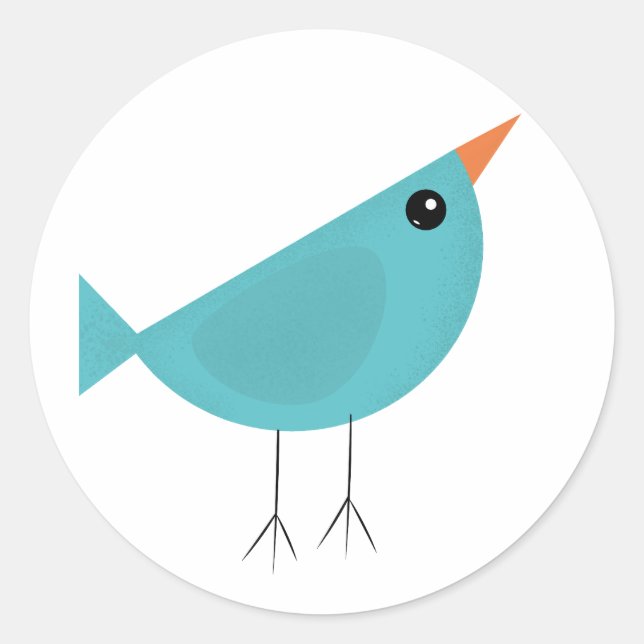 Pegatina Redonda Birdy (Anverso)