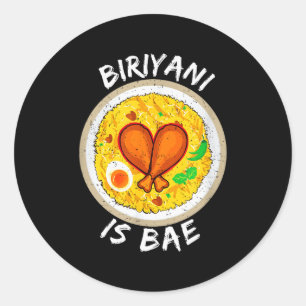 Pegatina Redonda Biriyani es Bae Regalo del día de San Valentín par