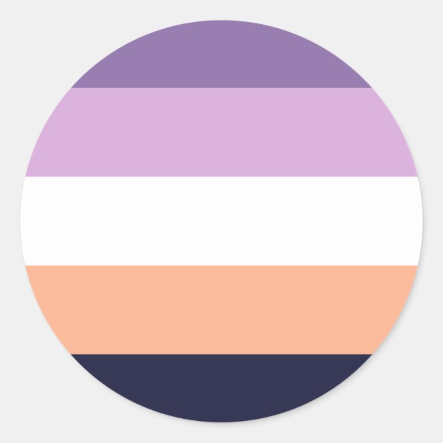 Pegatina Redonda Biromantic Pride Flag (Anverso)