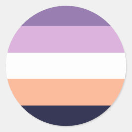 Pegatina Redonda Biromantic Pride Flag