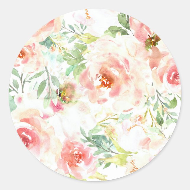 Pegatina Redonda Birth Flower (Anverso)