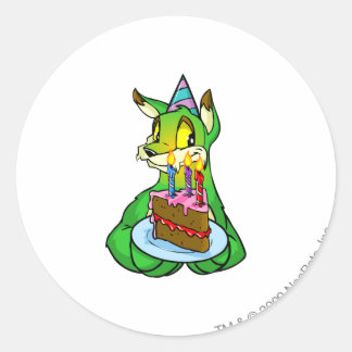 Pegatina Redonda Birthday Lupe