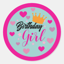 Pegatina Redonda Birthday stickers
