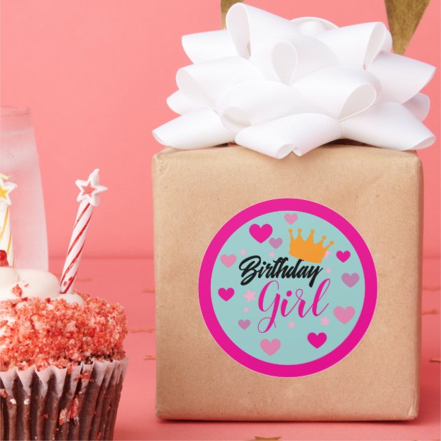 Pegatina Redonda Birthday stickers (Fiesta)