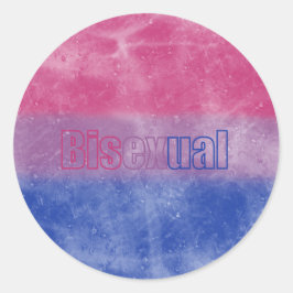 Pegatina Redonda Bisexual pride flag sticker