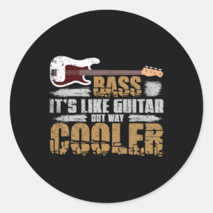 Pegatina Redonda Bist B Guitar Player Gift B Guitar