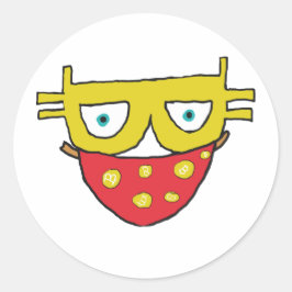 Pegatina Redonda Bitcoin Bandit