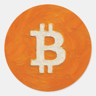 Pegatina Redonda Bitcoin Standard (Oil, Style: 1)