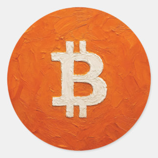 Pegatina Redonda Bitcoin Standard (Oil, Style: 2)