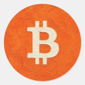 Pegatina Redonda Bitcoin Standard (Oil, Style: 4)
