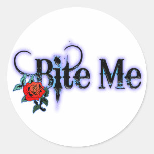 Pegatina Redonda Bite Me