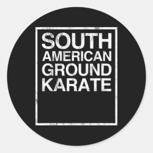 Pegatina Redonda Bjj Brasileño Jiu Jitsu Sudamericano Kara