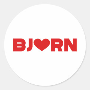 Pegatina Redonda Bjorn Love