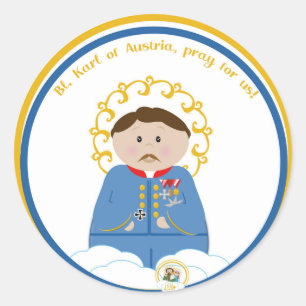 Pegatina Redonda Bl. Karl de Austria