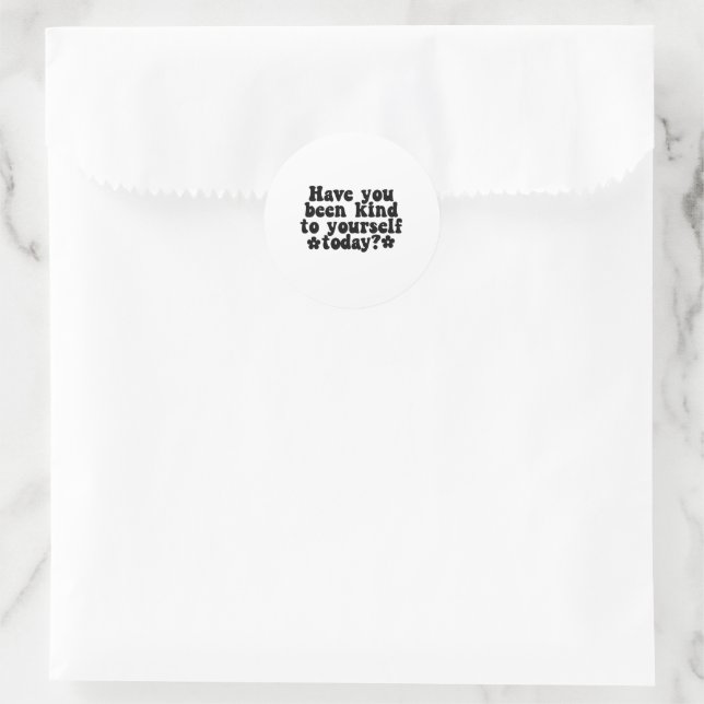 Pegatina Redonda Black And White Kindness Quote Sticker (Bolso)