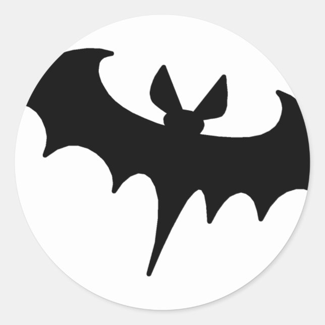 Pegatina Redonda Black Bat (Anverso)