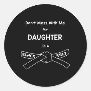 Pegatina Redonda Black Belt Karate Comt Hapkido Artes Marciales