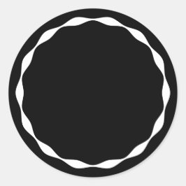 Pegatina Redonda Black  Blank Circle Custom Spice Sticker