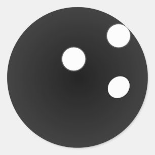 Pegatina Redonda Black Bowling Ball