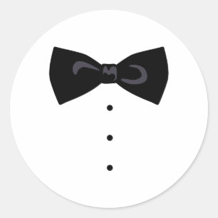 Pegatina Redonda Black Bowtie