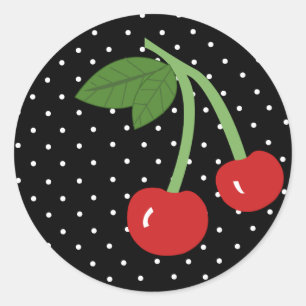 Pegatina Redonda Black Cherry