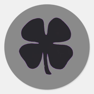 Pegatina Redonda Black Clover gris redondea grandes pegatinas