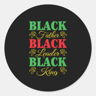 Pegatina Redonda Black Father Black Leader King