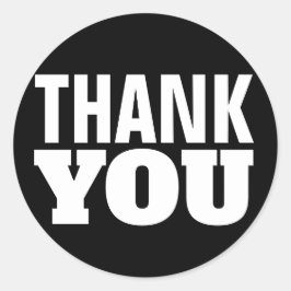 Pegatina Redonda Black Gracias